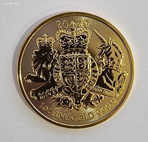 Великобритания 100 фунтов 2020 год Королевский герб