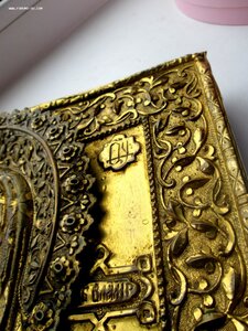Икона "Владимирской Богородицы" Палех. Сусальное золото