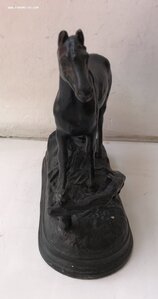 Чугунная статуэтка Лошадь у изгороди. Конь. Касли. СЧЛЗ.
