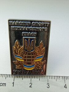 Знаки: МС, МС между-дного класса  и заслуженный МС Украины