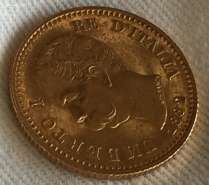 Италия 20 лир, 1882, Король Умберто I