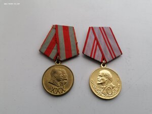 Медали 30 лет СА и флота, 40 лет ВС СССР