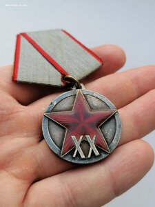 Медаль 20 лет РККА на пентаколодке