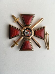 Орден Св. Владимира 3 Степ с мечами,в золоте, капитульный