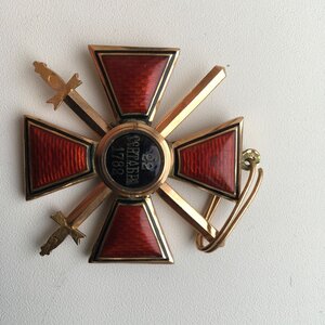 Орден Св. Владимира 3 Степ с мечами,в золоте, капитульный