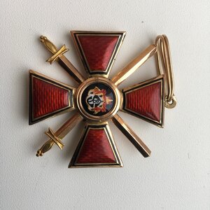 Орден Св. Владимира 3 Степ с мечами,в золоте, капитульный