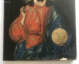 Икона Господь Вседержитель в интересном киоте. Холуй, 19 век