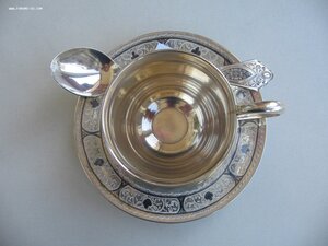 Чайная пара. Серебро. Два комплекта в корОбках.