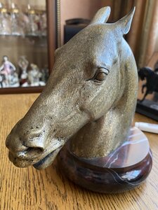 Мастер-модель "Голова лошади". Бронза. Яшма.