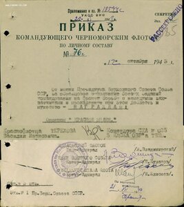 Знамя № 89.802 на моряка за Новороссийск. Бои в тылу немцев