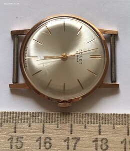 Золотые наручные мужские часы ПОЛЕТ. Золото 583 пробы.