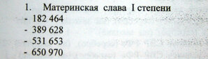 Материнская Слава 1-й степени 4 штуки