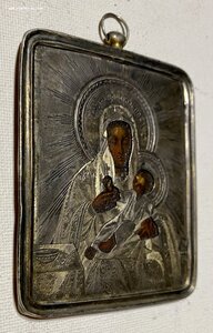 Икона Богородицы Козельщанская. Серебро 84 пр. Продажа.
