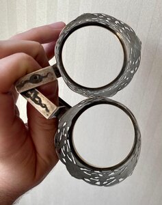 Два серебряных кубачинских подстаканника.Одним лотом.Серебро