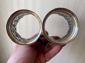 Два серебряных кубачинских подстаканника.Одним лотом.Серебро