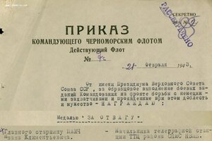 Отвага № 115.602 и ЗаБЗ № 60.237 Черноморский Флот