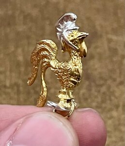 Золотой петушок. Пожарник. Серебро 925 пробы.