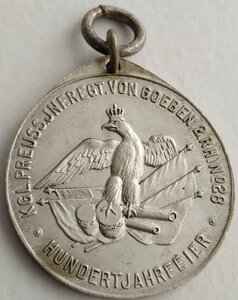 Полковая медаль пехотного полка фон Гёбен №28