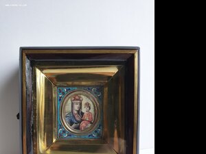 Икона Черниговская Богородица. Серебро 84. Эмаль.