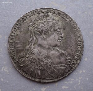 Рубль 1734. Переходный портрет. Приятная и нечастая мотета !
