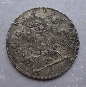 Рубль 1734. Переходный портрет. Приятная и нечастая мотета !