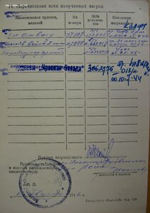 КЗ № 3.062.775 за бои 1944 года. Командир орудия СУ-85