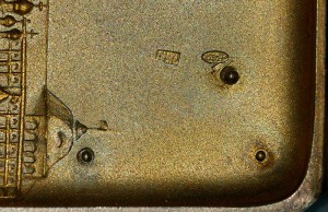 Красивый наградной Портсигар на ГЕРОЯ, серебро с позолотой