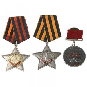 Боевые Славы на одного: 2ст. № 9197 и 3ст. № 192467 Танкист