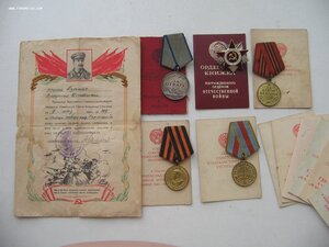 Солдатский комплект: За Отвагу, ОВ 2ст., Берлин, Варшава,ЗПГ