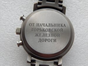 Полет хронограф 3133.Титановый корпус и браслет.часы D 38 мм