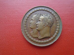 Настольная медаль с Александром 1 и Фридрихом 2