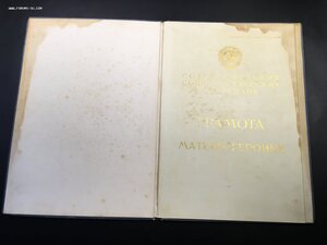 Мать Героиня,Большая грамота и орденская.
