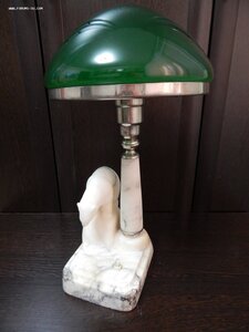 Лампа настольная БЕЛЫЙ(полярный)МЕДВЕДЬ.Зеленый и Белый плаф