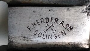 Редкий охотничий нож 19-го века. Herder Solingen.