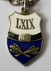 Жетон.ПУС LXIX. 1917  г. Серебро. Эмаль. 84 .