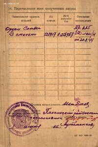 Слава 3ст. № 728.917 ННГ отличный наградной разведчика