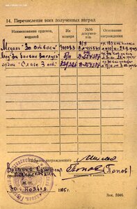 Слава 3ст. № 729.226 ННГ на миномётчика. Уничтожил 25 немцев