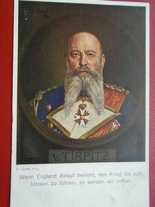 4  цветные открытки с немецкими генералами ПМВ