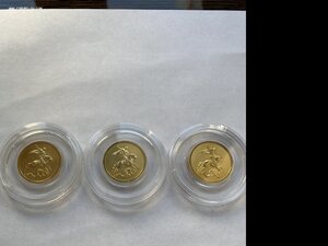 3 монеты Георгий Победоносец,золото