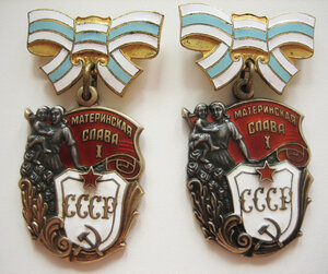 Материнская Слава 1-й степени 2 штуки