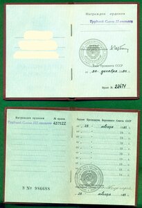 Славы Трудовые: II-я и III-я, на одного с ОК
