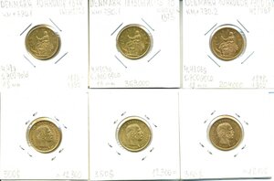 Дания 10 крон 1873, 1874, 1900 золото