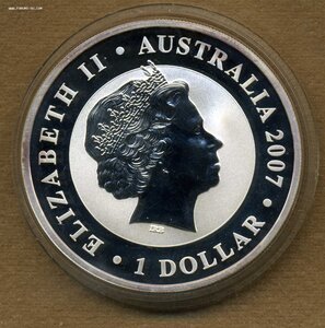 Австралия,доллар-унция, Коала 2007г. Серебро.