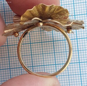 Коктейльное кольцо золото 750