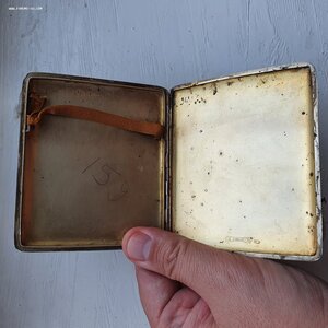 Портсигар 84 с золотой накладкой