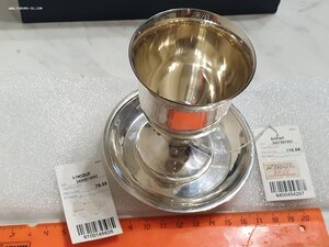 Бокал с Блюдцем.Серебро 925 пр. Вес 190 гр.Новые:бирка,пломб