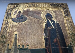 Икона святая Анна Кашинская. По золоту.