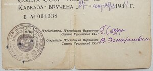Кавказ ПВС Грузии живые подписи Стуруа и Эгнаташвили