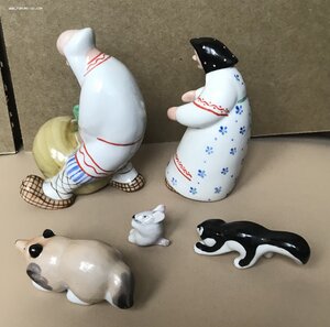 Фарфоровая серия фигурок РЕПКА. ДФЗ Вербилки, 1961, РЕДКИЕ.
