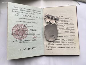 Материнская Слава 3 степени 1242292 с Документом